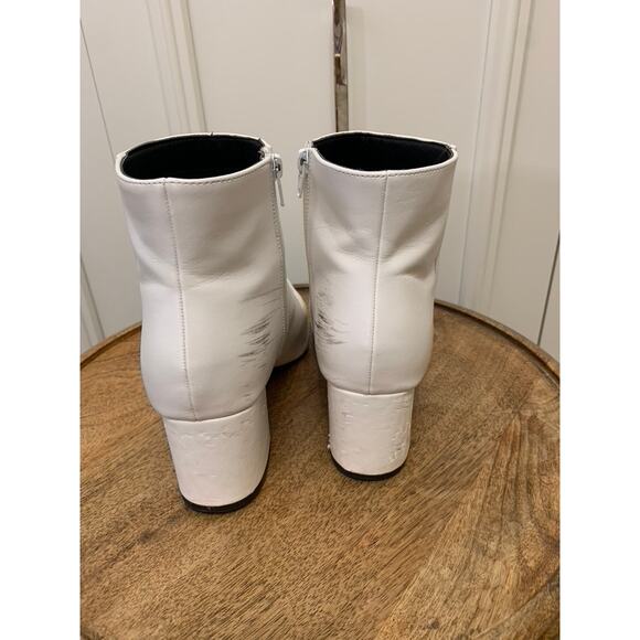 SHEIN Women's White Ankle Booties Size 10 Block Heel Casual - Picture 4 of 10